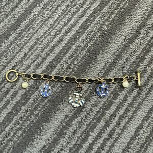 Bracelet- sailor nautical themed charm bracelet toggle clasp